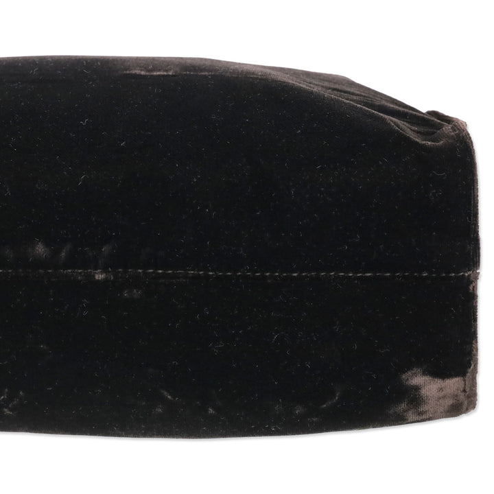 Prada Black Velvet Cutout Handle Tote