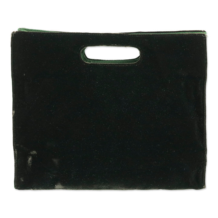 Prada Black Velvet Cutout Handle Tote