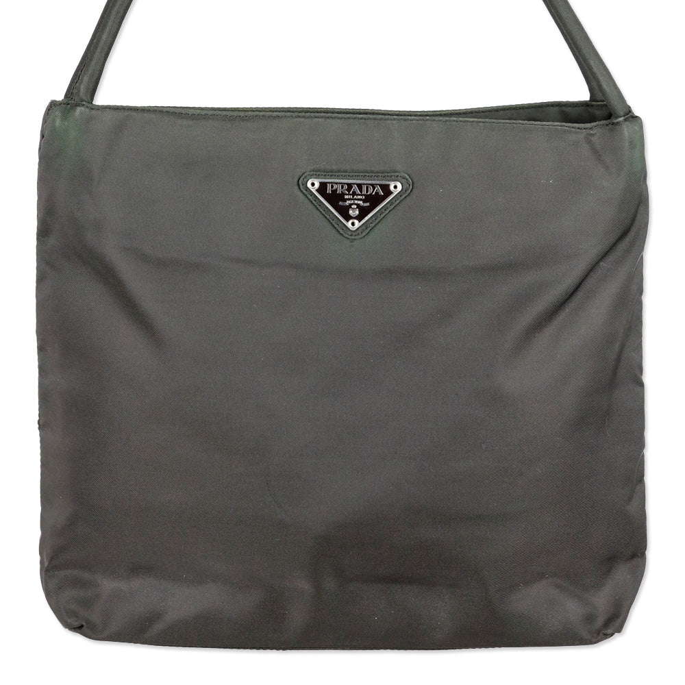 Prada Brown Nylon Medium Tote Bag