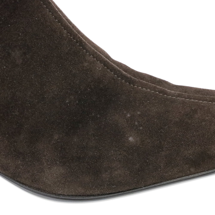 Prada Brown Suede Ankle Booties