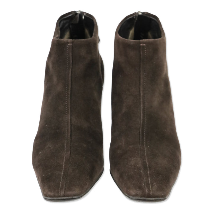 Prada Brown Suede Ankle Booties