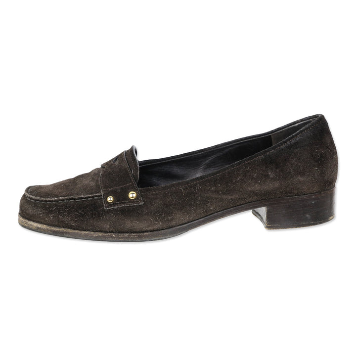 Prada Brown Suede Penny Loafer