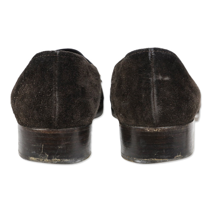 Prada Brown Suede Penny Loafer