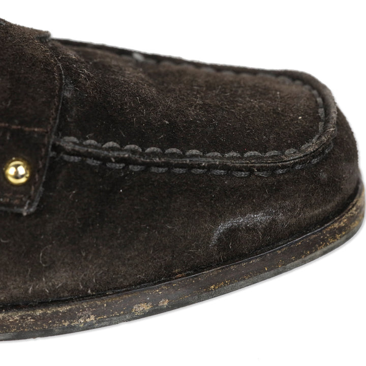 Prada Brown Suede Penny Loafer