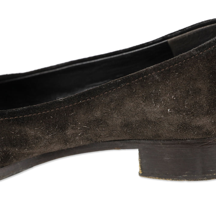 Prada Brown Suede Penny Loafer
