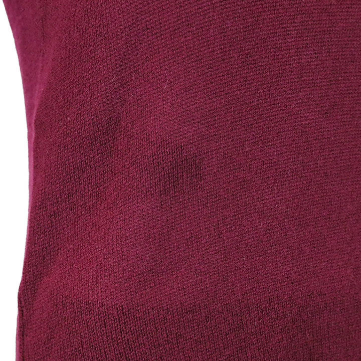Prada Burgundy Cashmere Knit Back Tie Sweater