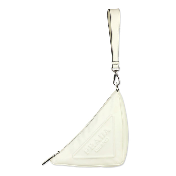 Prada Grace Lux Triangle Leather Pouch Wristlet