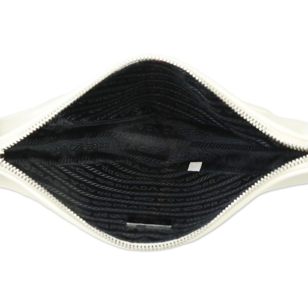 Prada Grace Lux Triangle Leather Pouch Wristlet