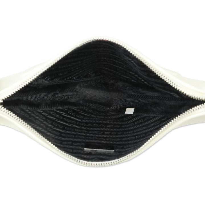 Prada Grace Lux Triangle Leather Pouch Wristlet