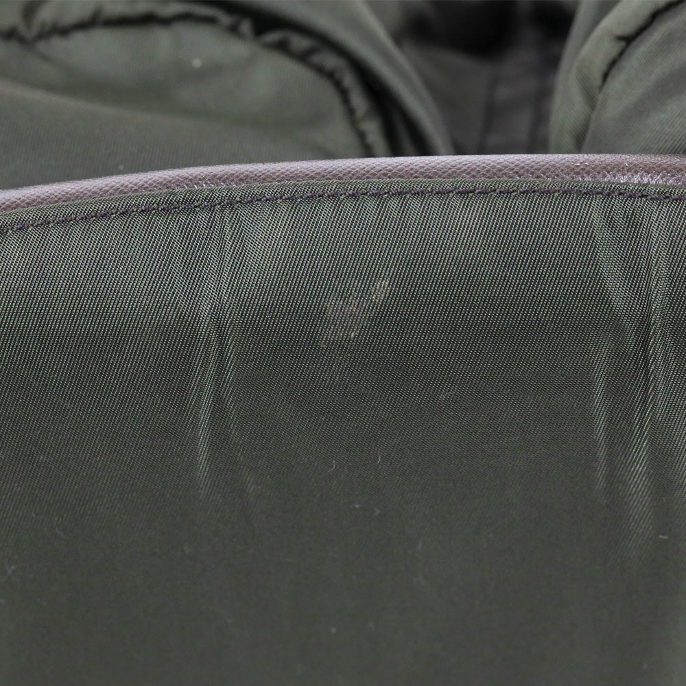 Prada Green Nylon Double Pocket Drawstring Backpack