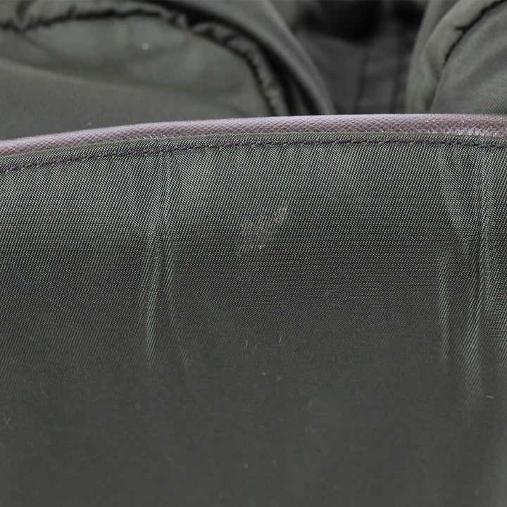 Prada Green Nylon Double Pocket Drawstring Backpack
