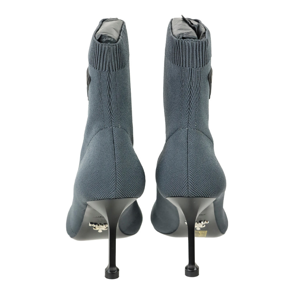 Prada Grey Logo 90 Sock Booties