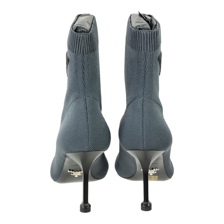 Prada Grey Logo 90 Sock Booties