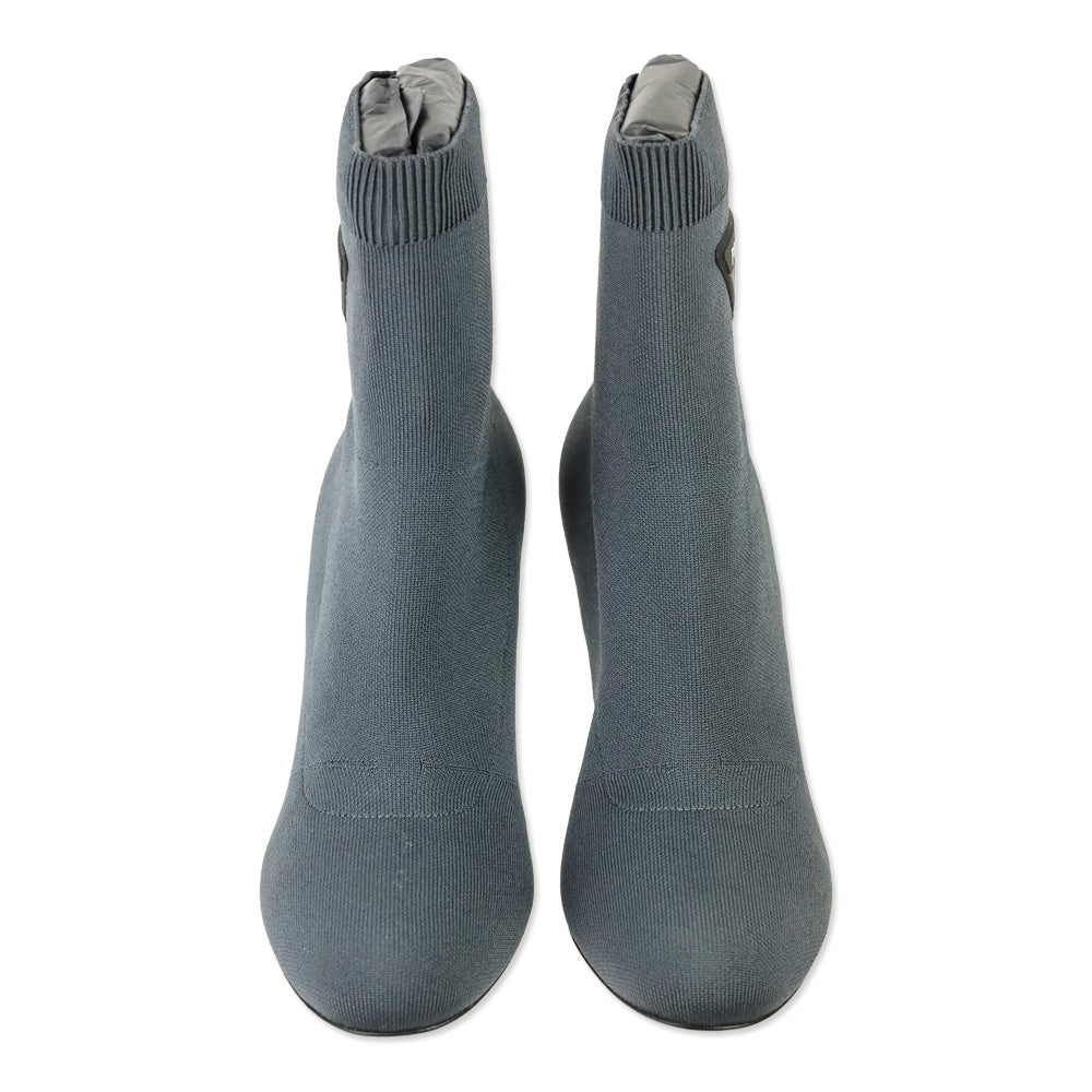 Prada Grey Logo 90 Sock Booties