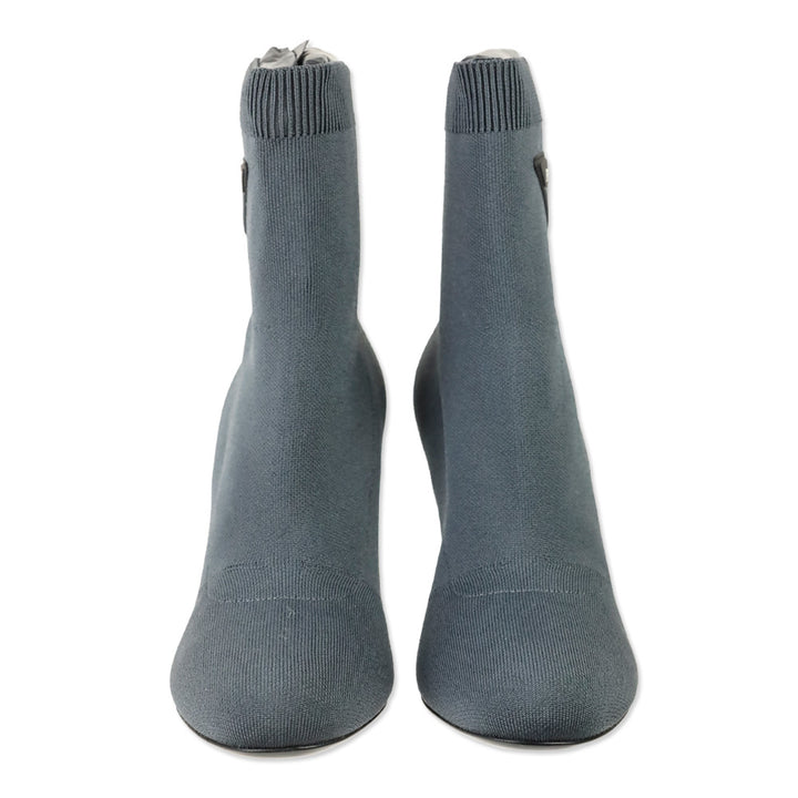 Prada Grey Logo 90 Sock Booties