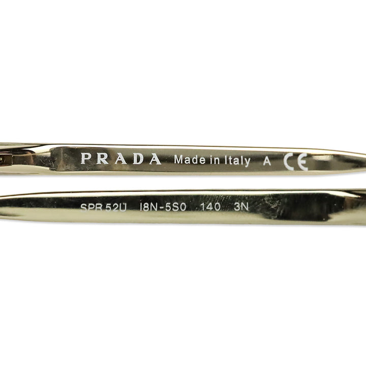 Prada Jewel Stud Tortoiseshell Gold Round Double-Bridge Sunglasses
