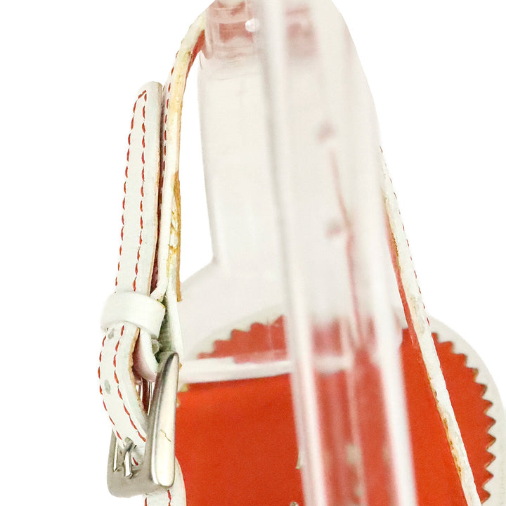 Prada Madras Bianco Paprika Strappy Slingback Sandal