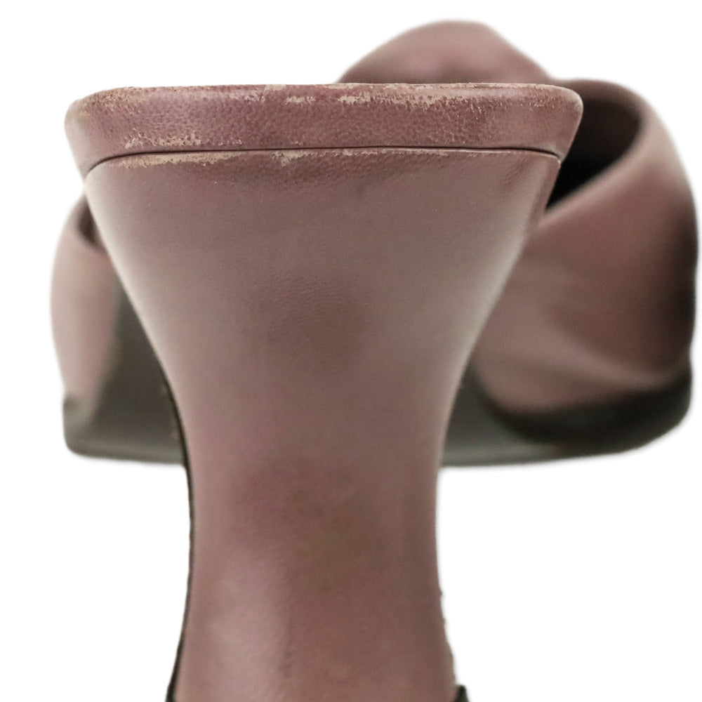 Prada Mauve Purple Leather Rose Mule Pump