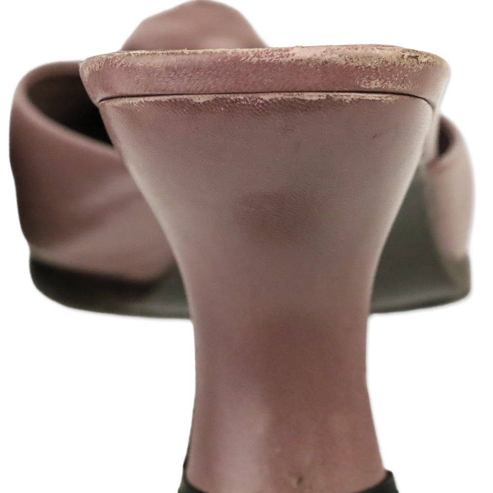 Prada Mauve Purple Leather Rose Mule Pump