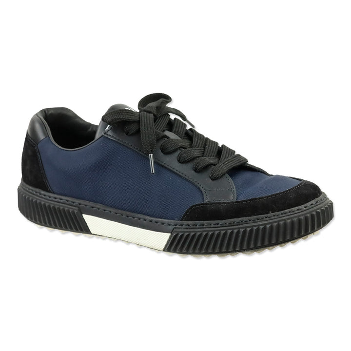 Prada Navy Blue Nylon Stratus Low-Top Sneakers