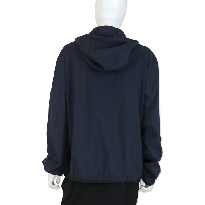 Prada Navy Nylon Hooded Zip-Up Jacket