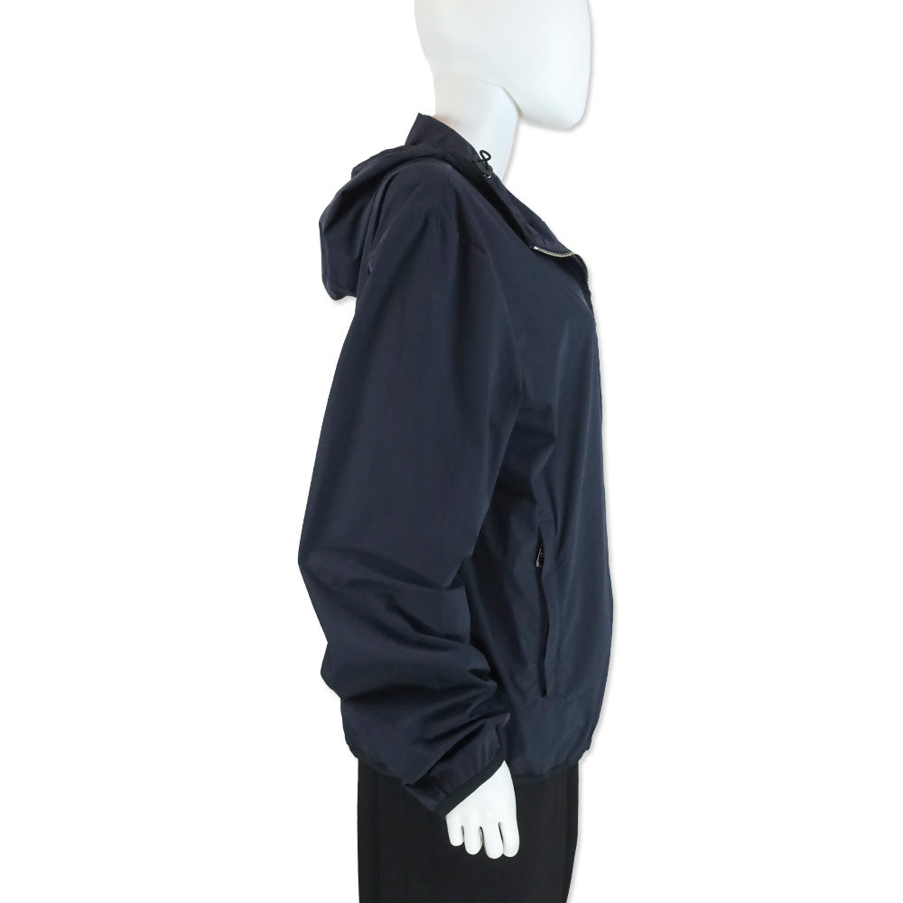 Prada Navy Nylon Hooded Zip-Up Jacket