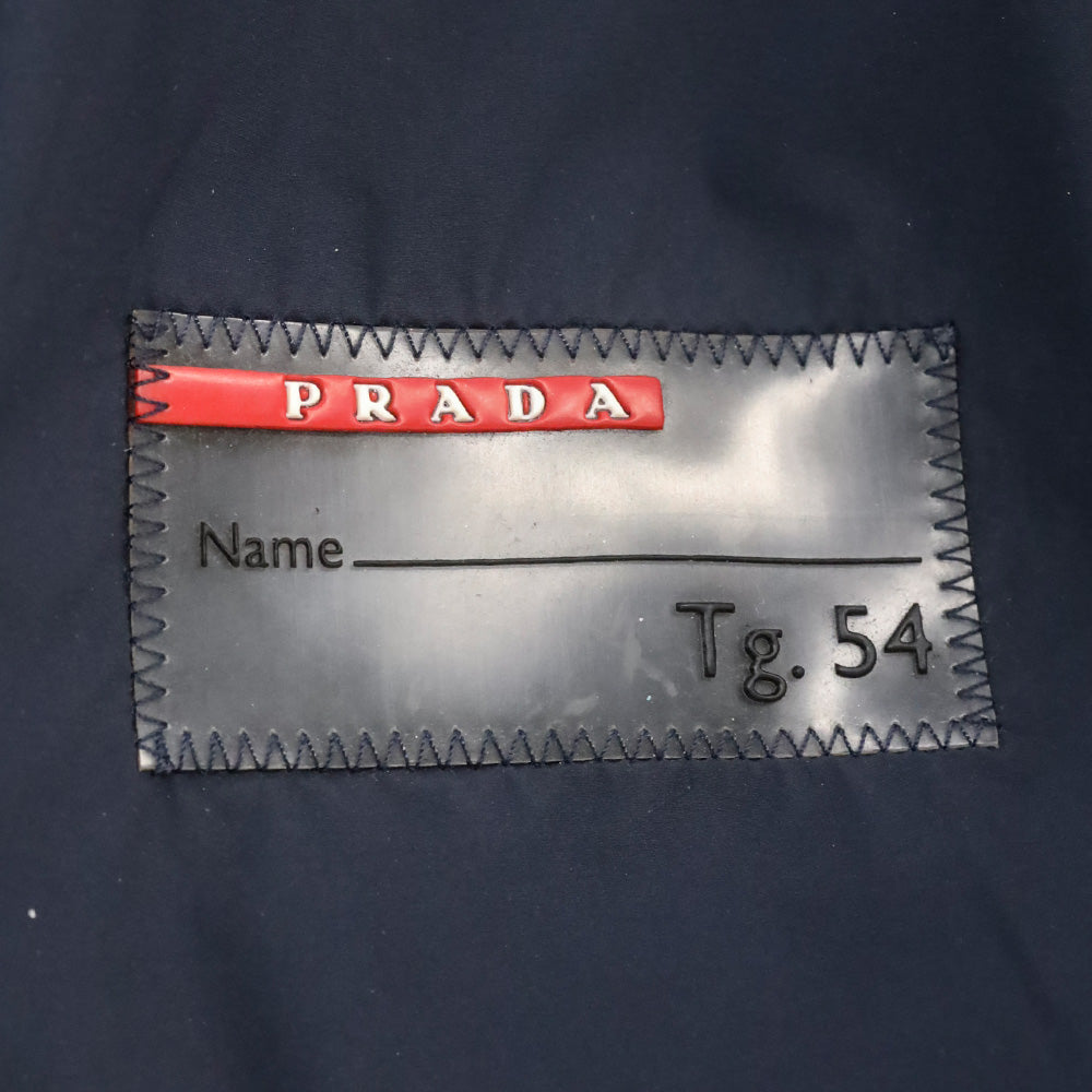 Prada Navy Nylon Hooded Zip-Up Jacket