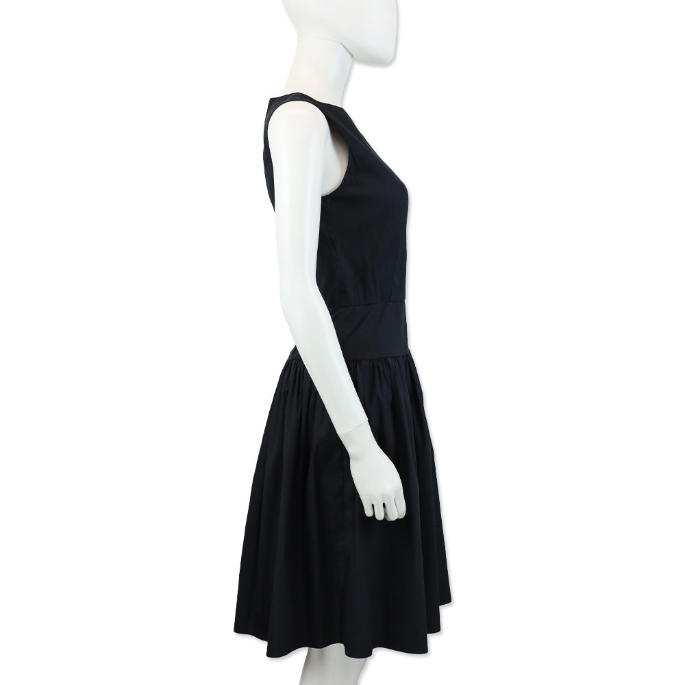Prada Navy Sleeveless Midi Dress