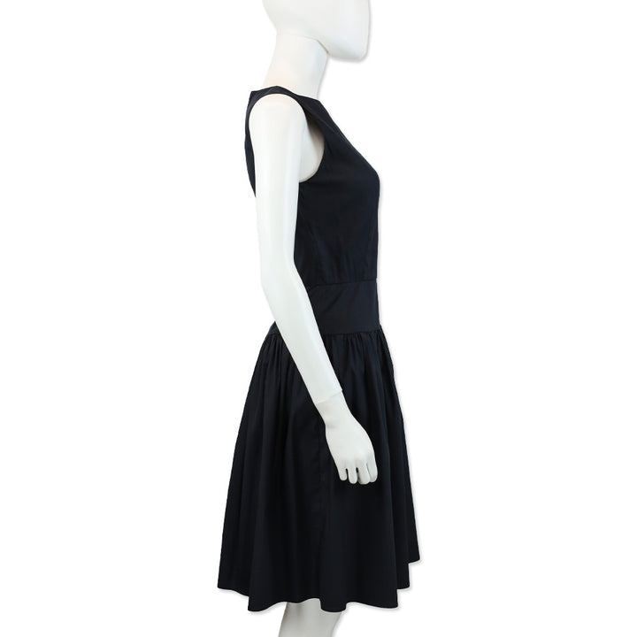 Prada Navy Sleeveless Midi Dress