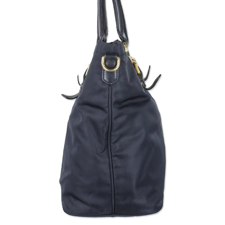 Prada Navy Tessuto Nylon Tote Bag