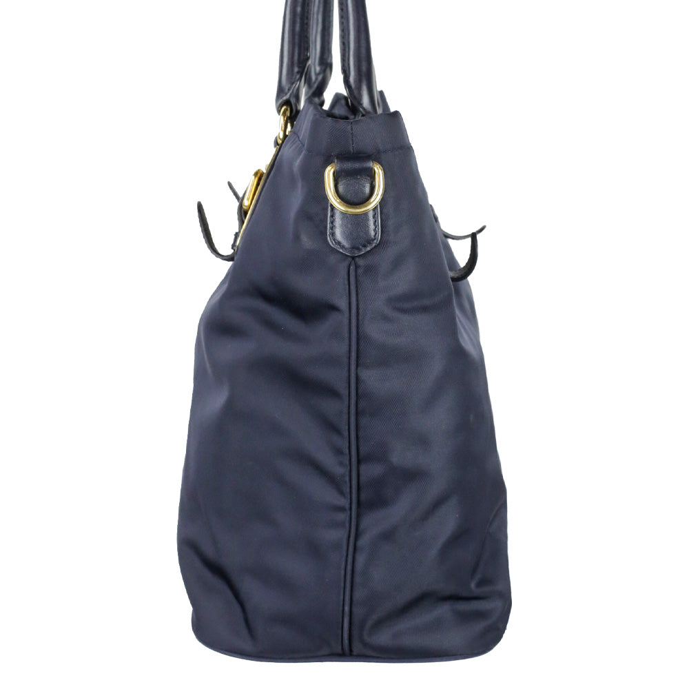 Prada Navy Tessuto Nylon Tote Bag