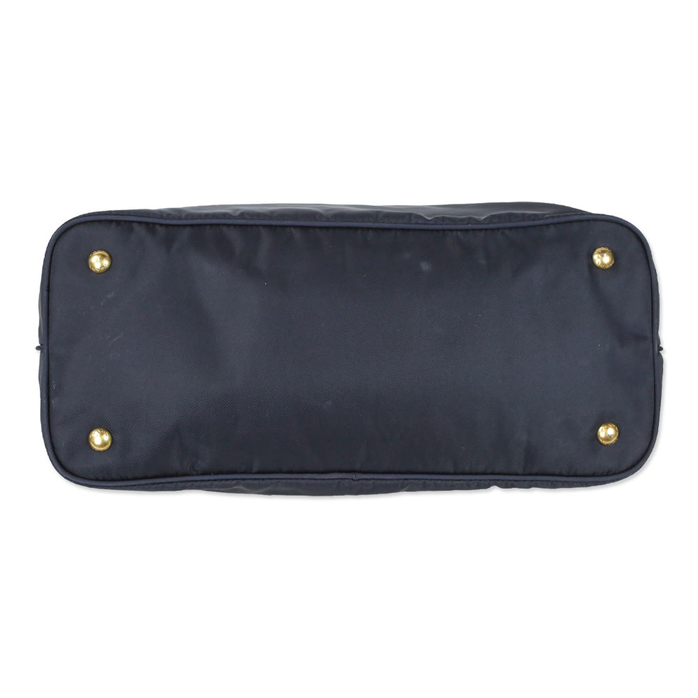 Prada Navy Tessuto Nylon Tote Bag
