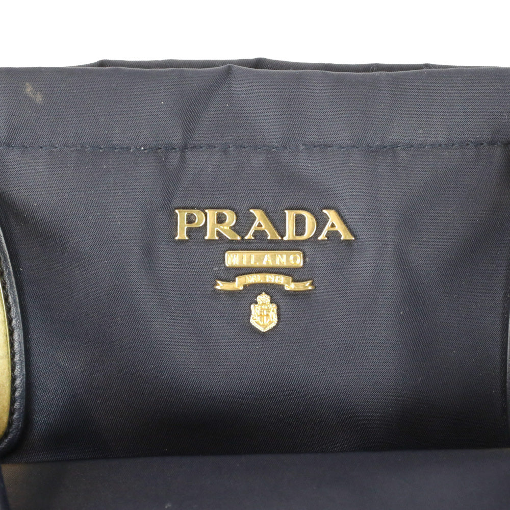 Prada Navy Tessuto Nylon Tote Bag