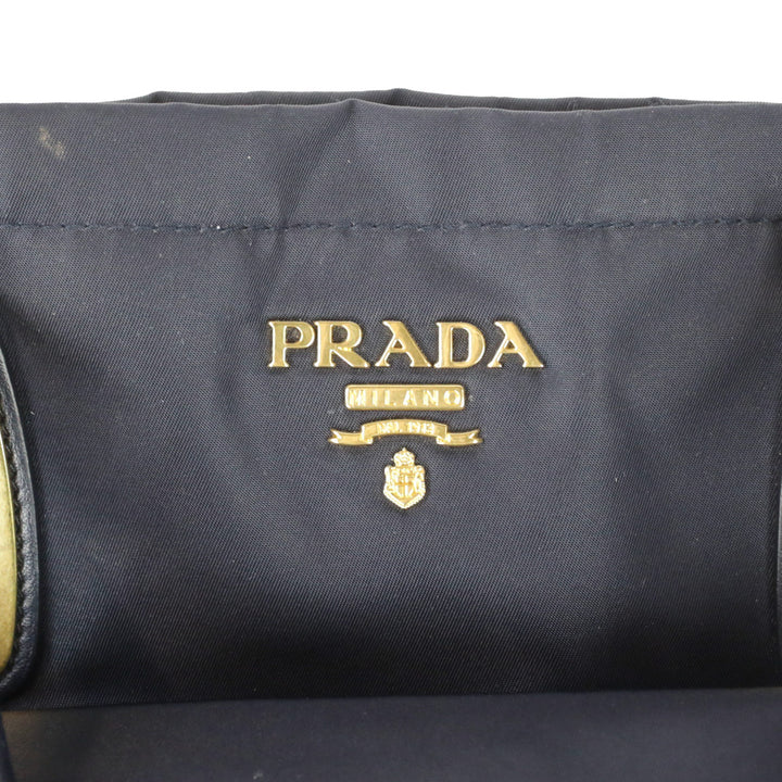 Prada Navy Tessuto Nylon Tote Bag