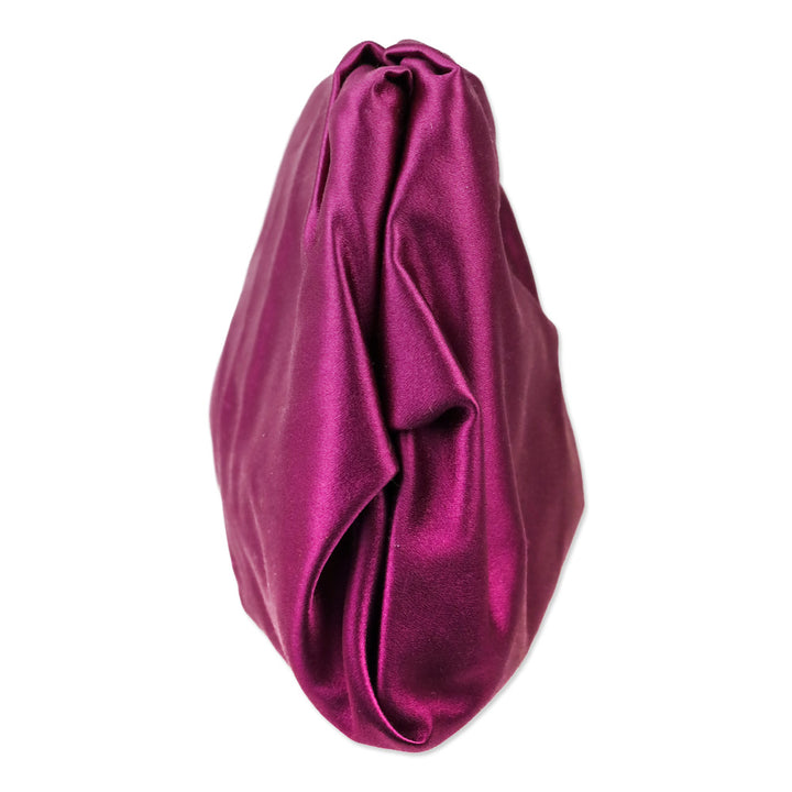 Prada Purple Satin Pleated Raso Clutch