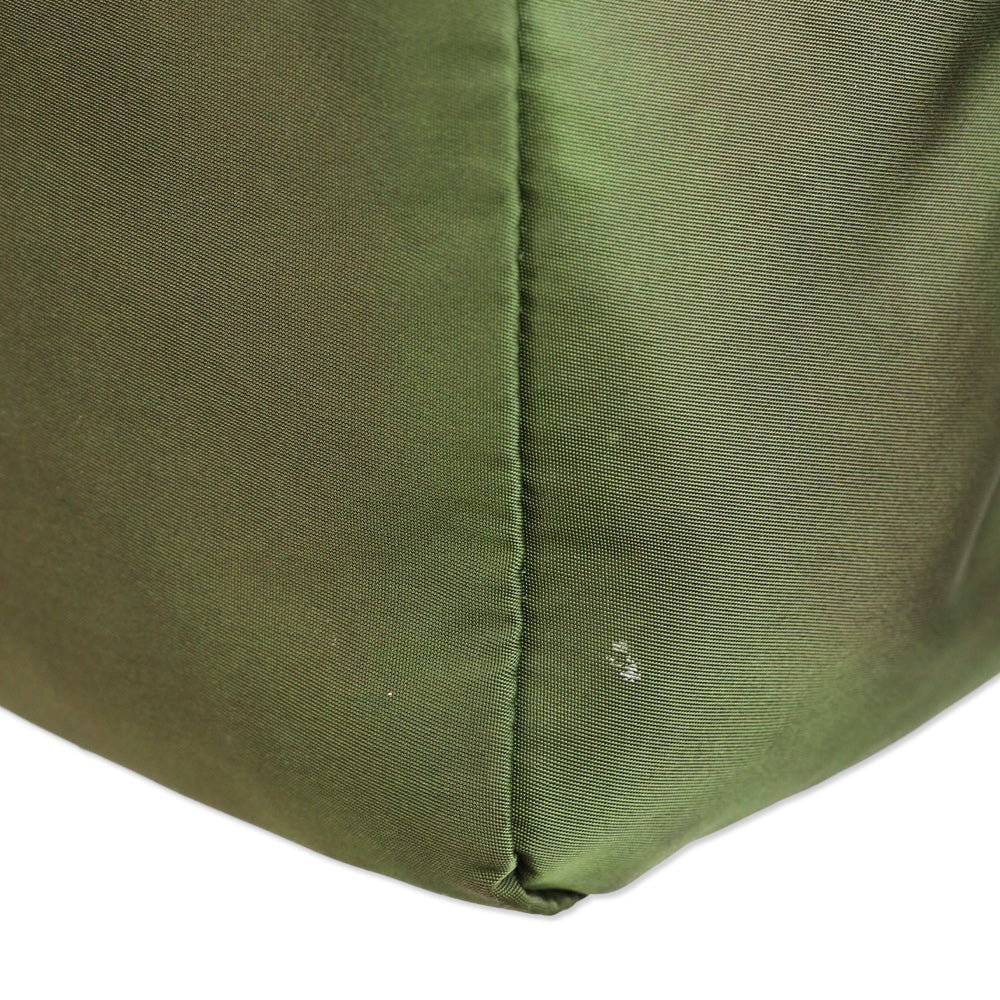 Prada Python Trimmed Olive Tessuto Logo Drawstring Tote