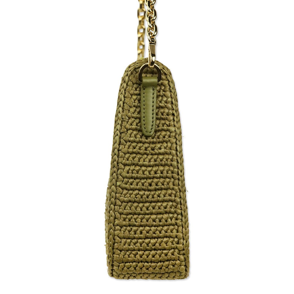 Prada Re-Edition 2005 Olive Green Crochet Bag