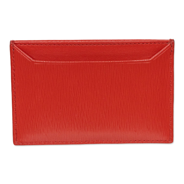 Prada Red Vitello Move Card Holder