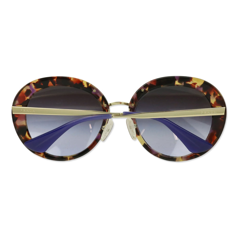 Prada SPR16Q Havana Round Oversized Sunglasses
