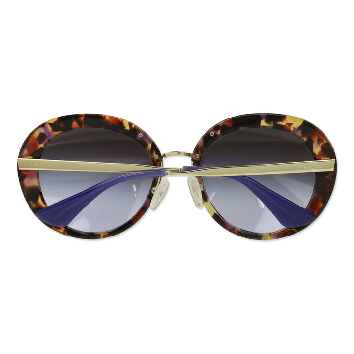 Prada SPR16Q Havana Round Oversized Sunglasses