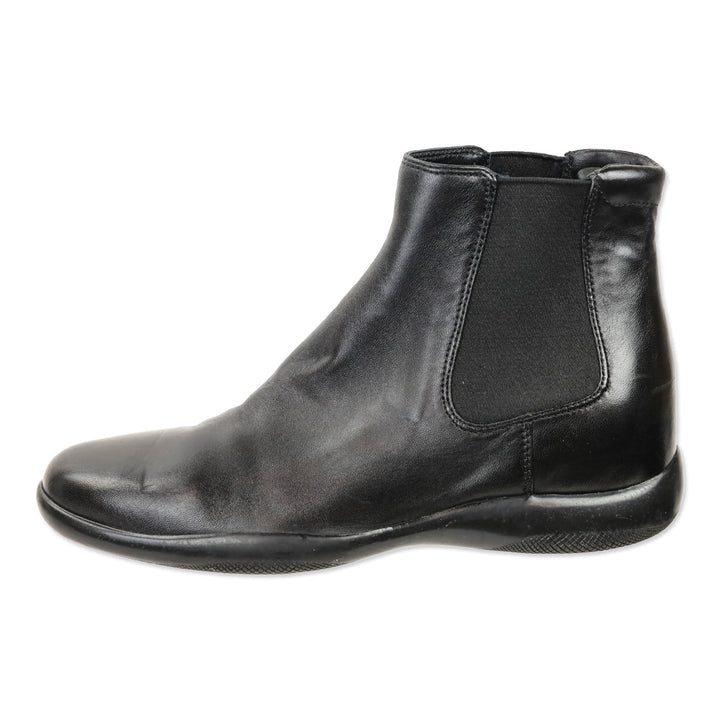 Prada Sport Black Leather Chelsea Boot