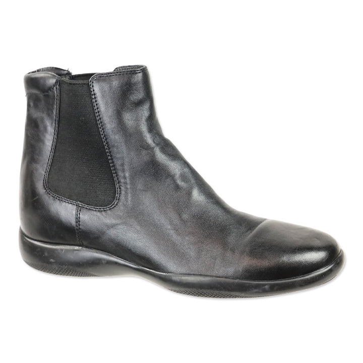 Prada Sport Black Leather Chelsea Boot