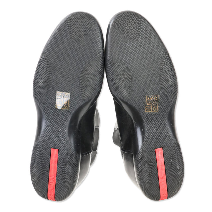 Prada Sport Black Leather Chelsea Boot