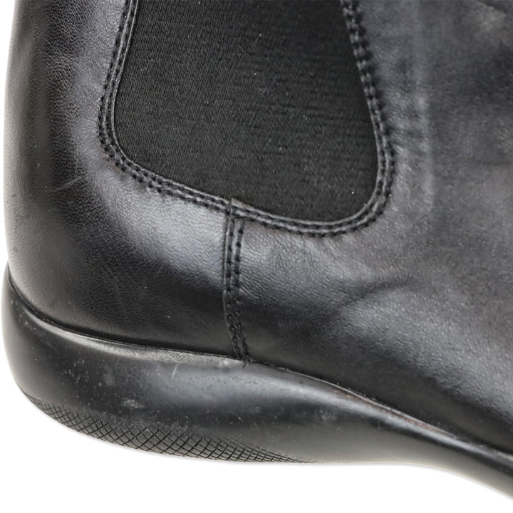 Prada Sport Black Leather Chelsea Boot