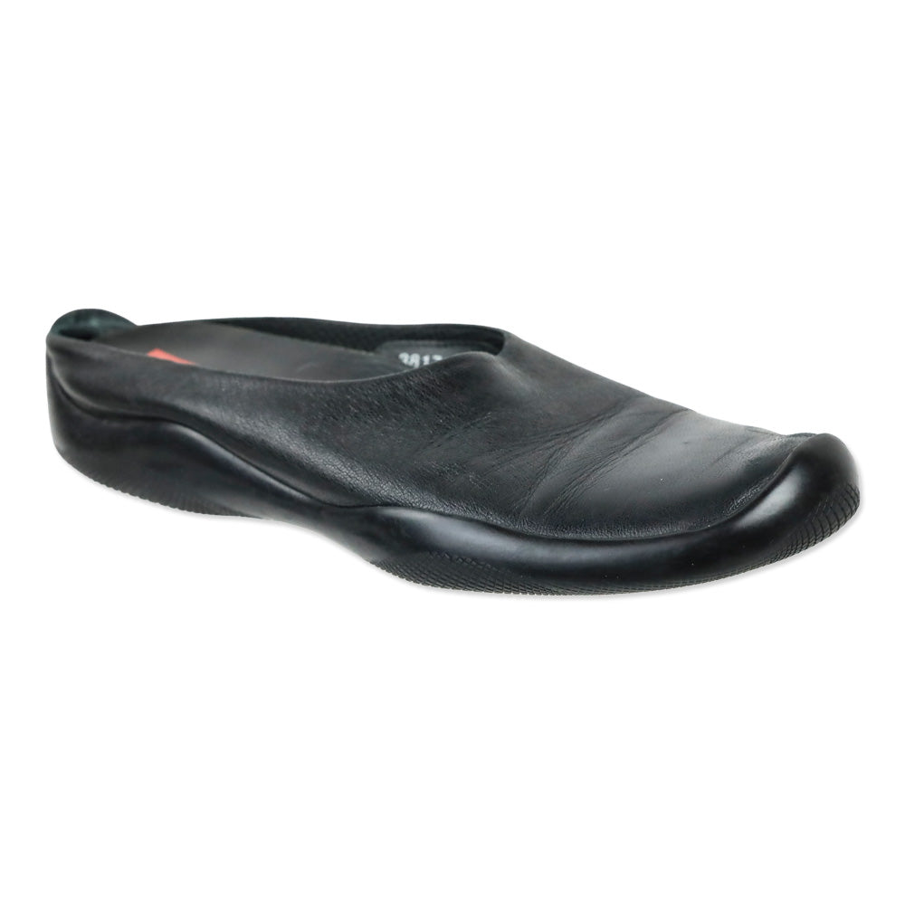Prada Sport Black Leather Mule Clogs