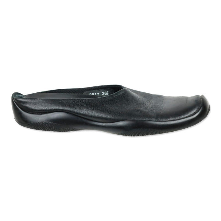 Prada Sport Black Leather Mule Clogs
