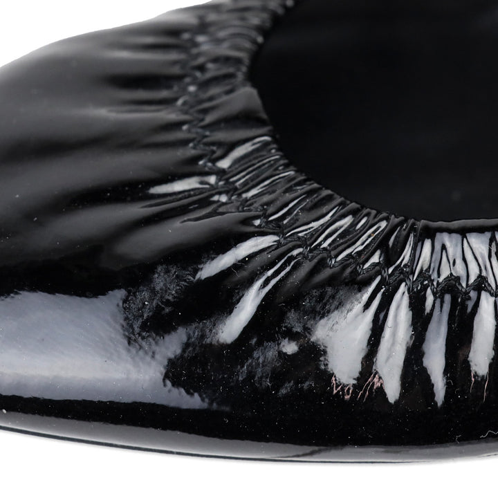 Prada Sport Black Patent Leather Kitten Heel Pumps