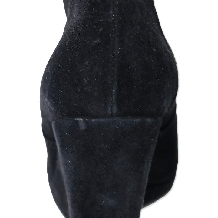 Prada Sport Black Suede Wedge Boot