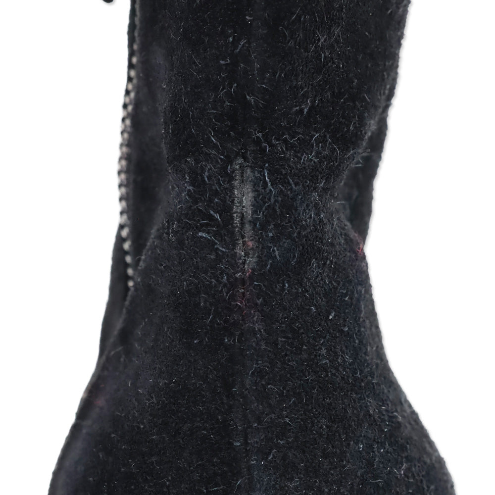 Prada Sport Black Suede Wedge Boot