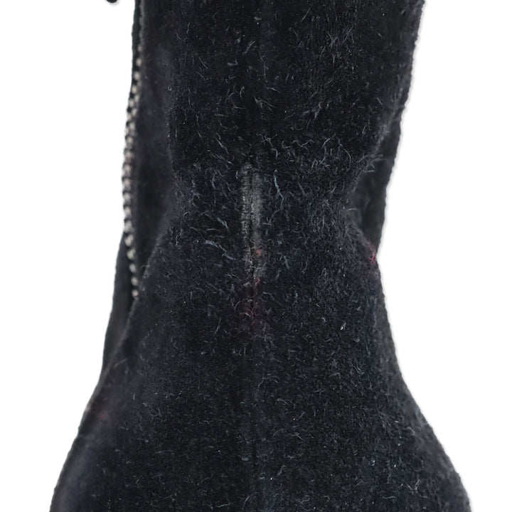 Prada Sport Black Suede Wedge Boot